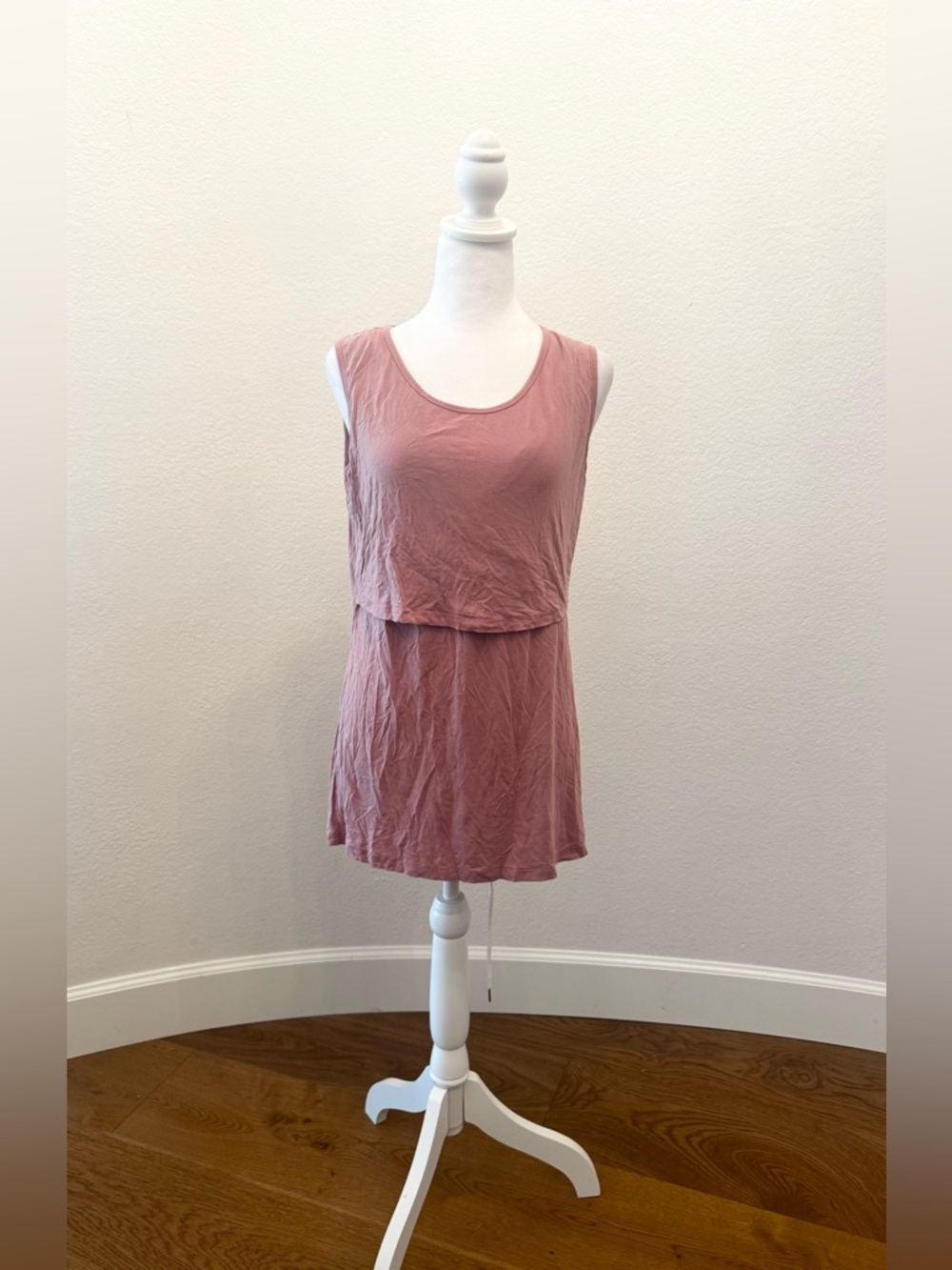 Latched Mama Dusty Rise Maternity and Nursing Scoop Neck Tank Dress - Size XL